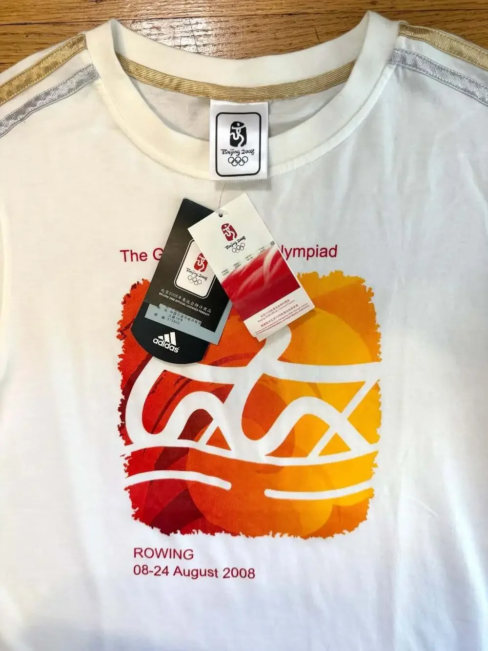 Adidas Beijing 2008 Olympics Rowing T-Shirt Men’s M NWT Official Licensed